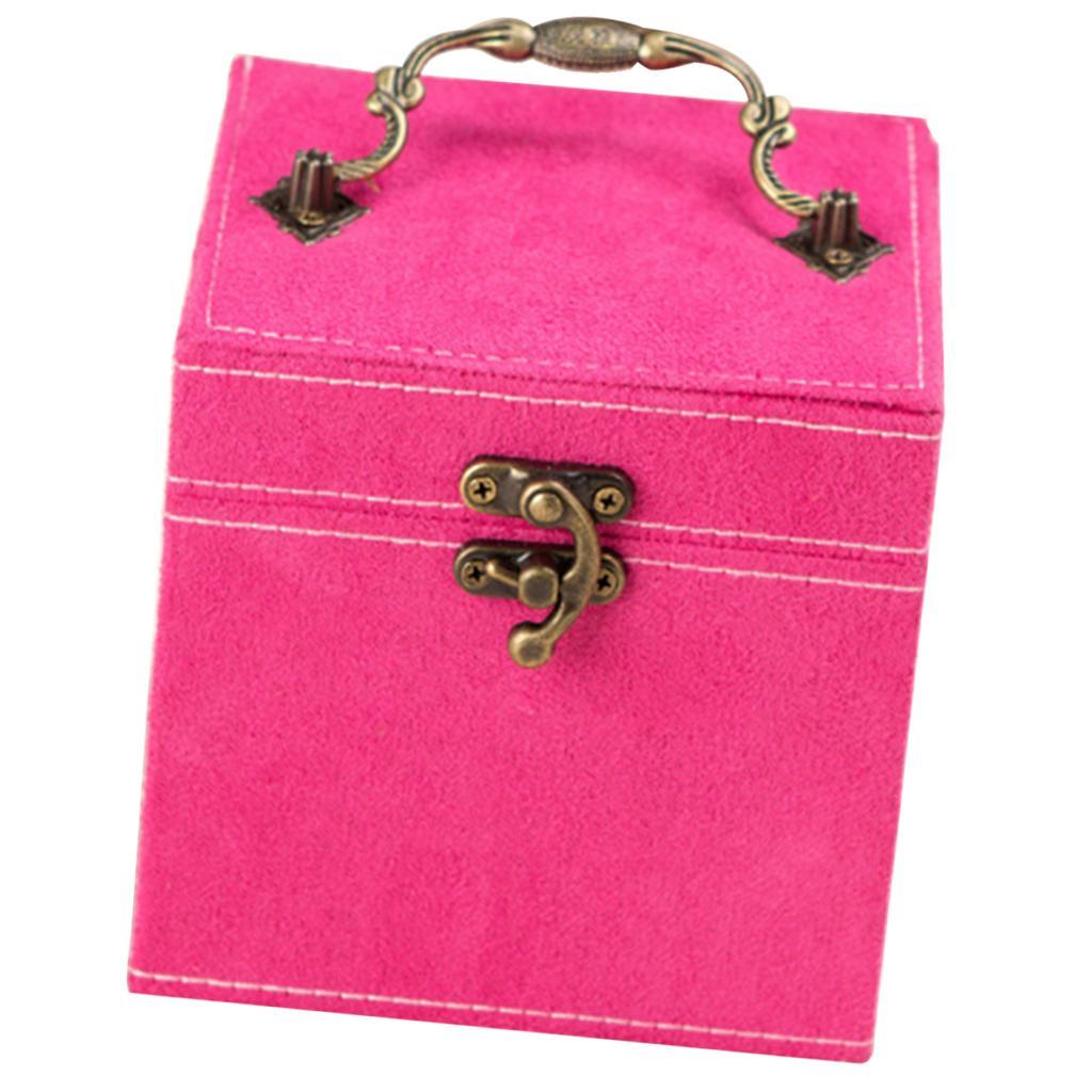 Jewelry Case Earring Necklace Box Organizer with Metal Buckle