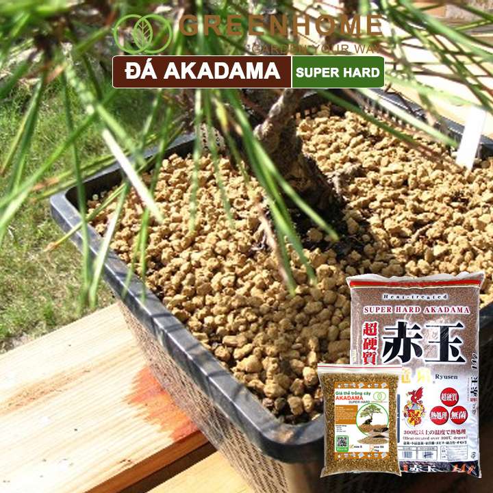 Đá Akadama, loại siêu cứng, làm đất, phân nền thủy sinh, bonsai, sen đá, nhiều size lựa chọn |Greenhome