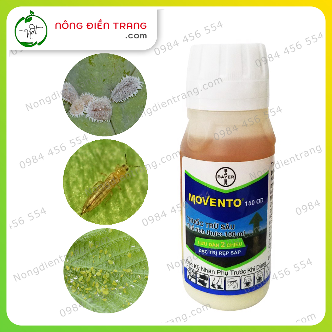 Chế Phẩm Sinh Học Trừ Rệp Sáp Bọ Trĩ Bù Lạch Movento 150OD - Chai 100ml - Lưu Dẫn 2 Chiều VTNN Nông Điền Trang