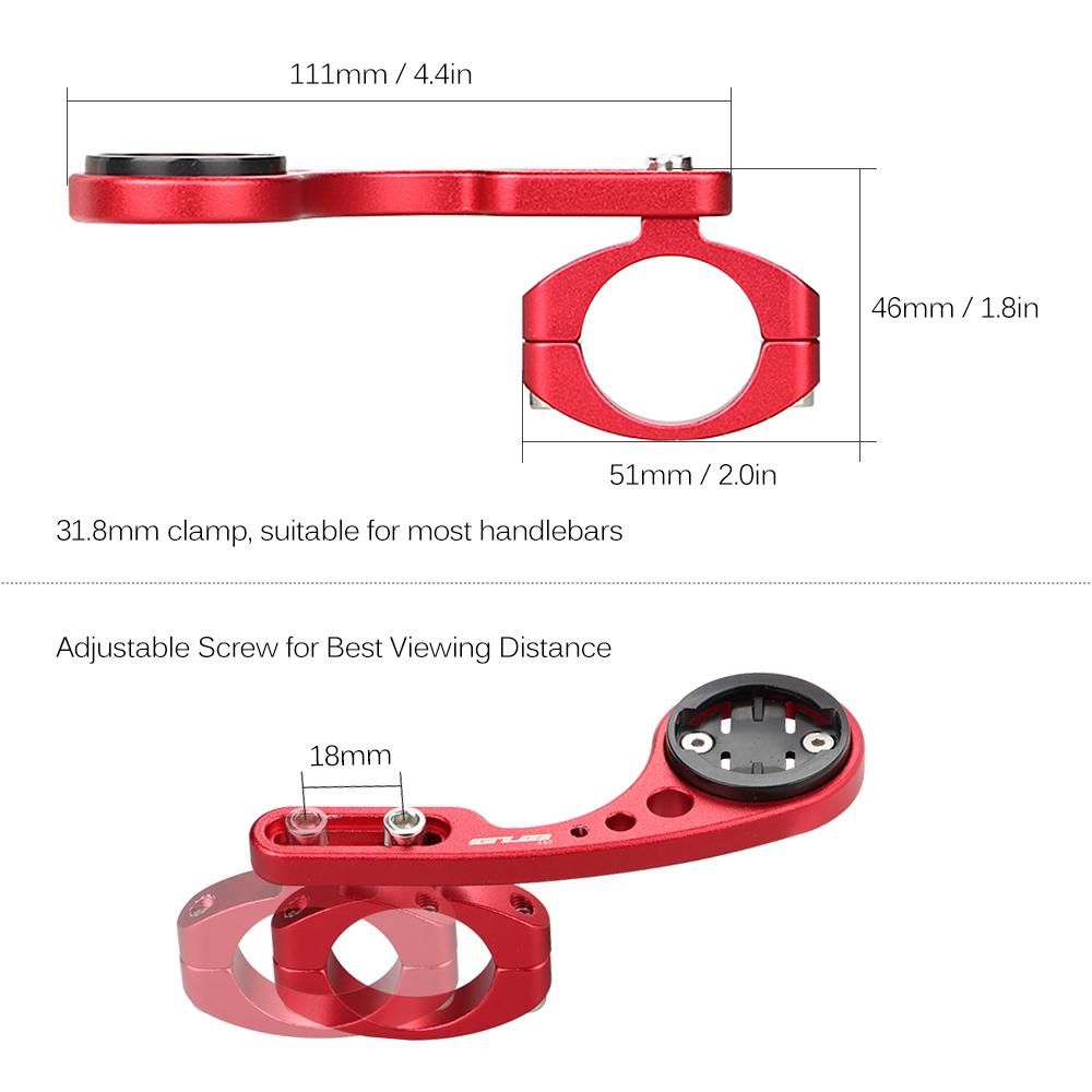 Giá đỡ máy tính xe đạp bằng hợp kim nhôm CNC, siêu bền và nhẹ Đi kèm với 3 bộ điều hợp cho Garmin, Bryton và máy tính Cateye