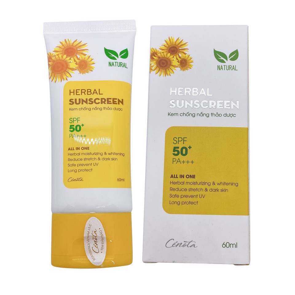 Kem chống nắng thảo dược Cenota Herbal Sunscreen SPF50+/PA+++ 60ml