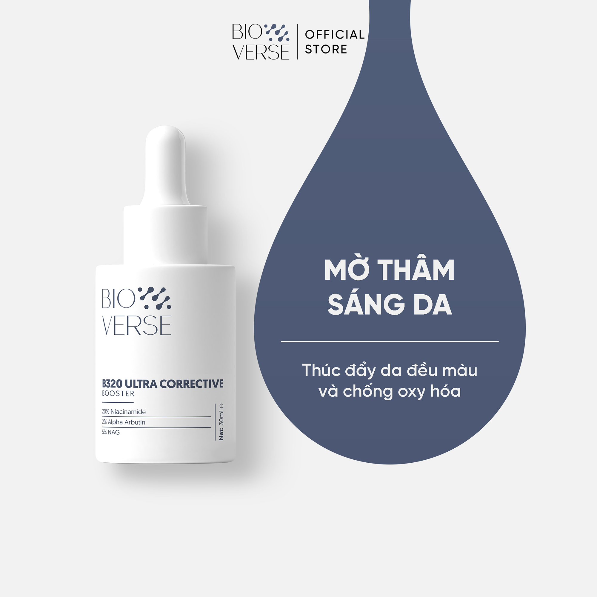 Tinh chất Bioverse mờ thâm sáng da B320 Ultra Corrective Booster 30ml