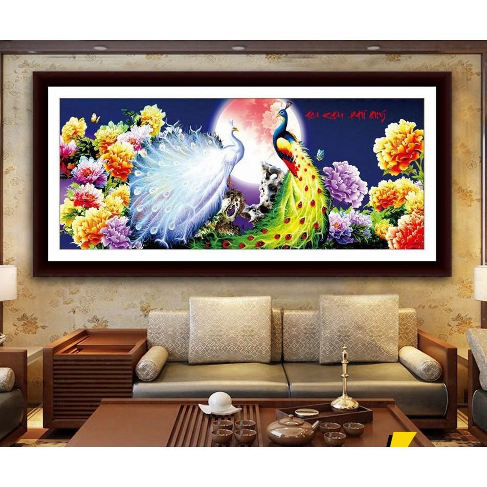 Tranh đá công hoa khai phú quý VS048 - kích thước: 160 * 75cm.