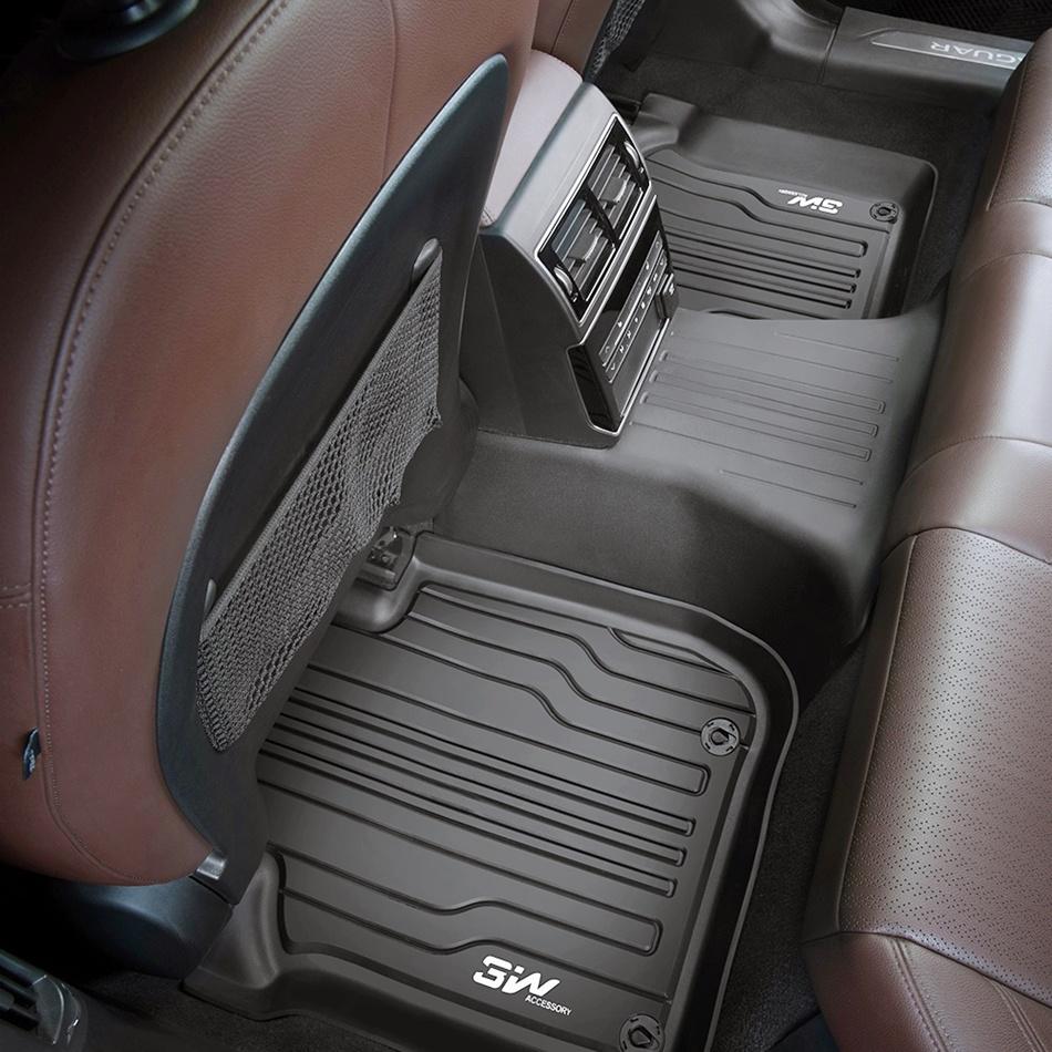Thảm lót sàn xe ô tô JAGUAR XE 2014- đến nay Nhãn hiệu Macsim 3W chất liệu nhựa TPE đúc khuôn cao cấp - màu đen