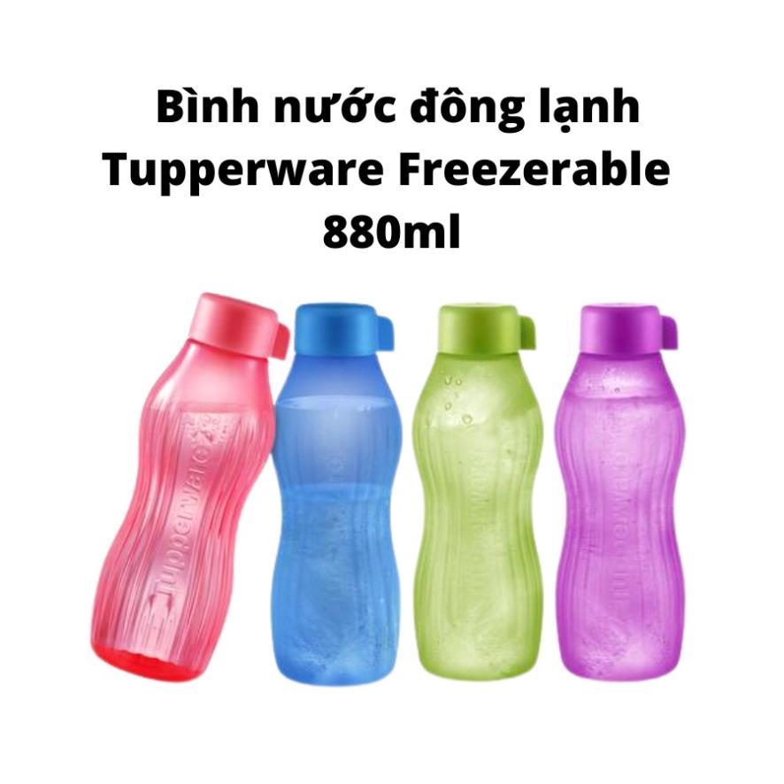 Bình nước Tupperware Eco Bottle Freezerable 880ml tạo đá trong ngăn đông