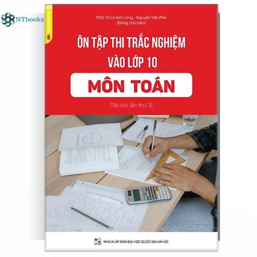 Combo 3 cuốn ôn thi vào 10 môn Toán (trắc nghiệm), Văn, Anh