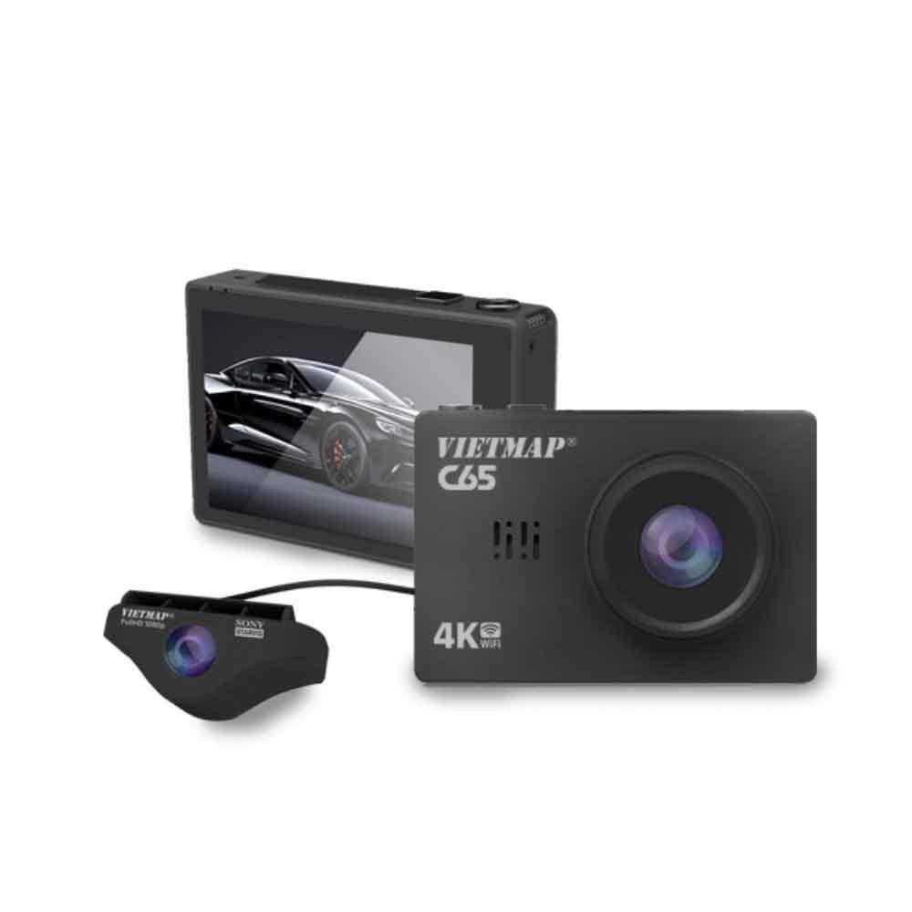 Camera Hành Trình C65 2 Mặt Trước/Sau Phân Giải Ultra HD 4K