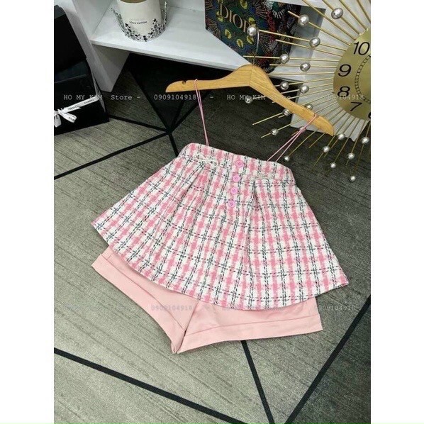 Bộ Nữ Zic Zac Đính Cúc Đủ Màu, Áo 2 Dây Quần Nữ Có Túi Chất Đẹp Sang Chảnh