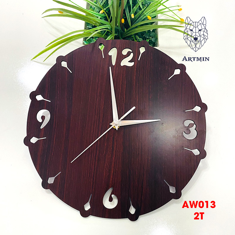 AW013 - Đồng Hồ Gỗ Treo Tường – Décor Trang Trí Cute