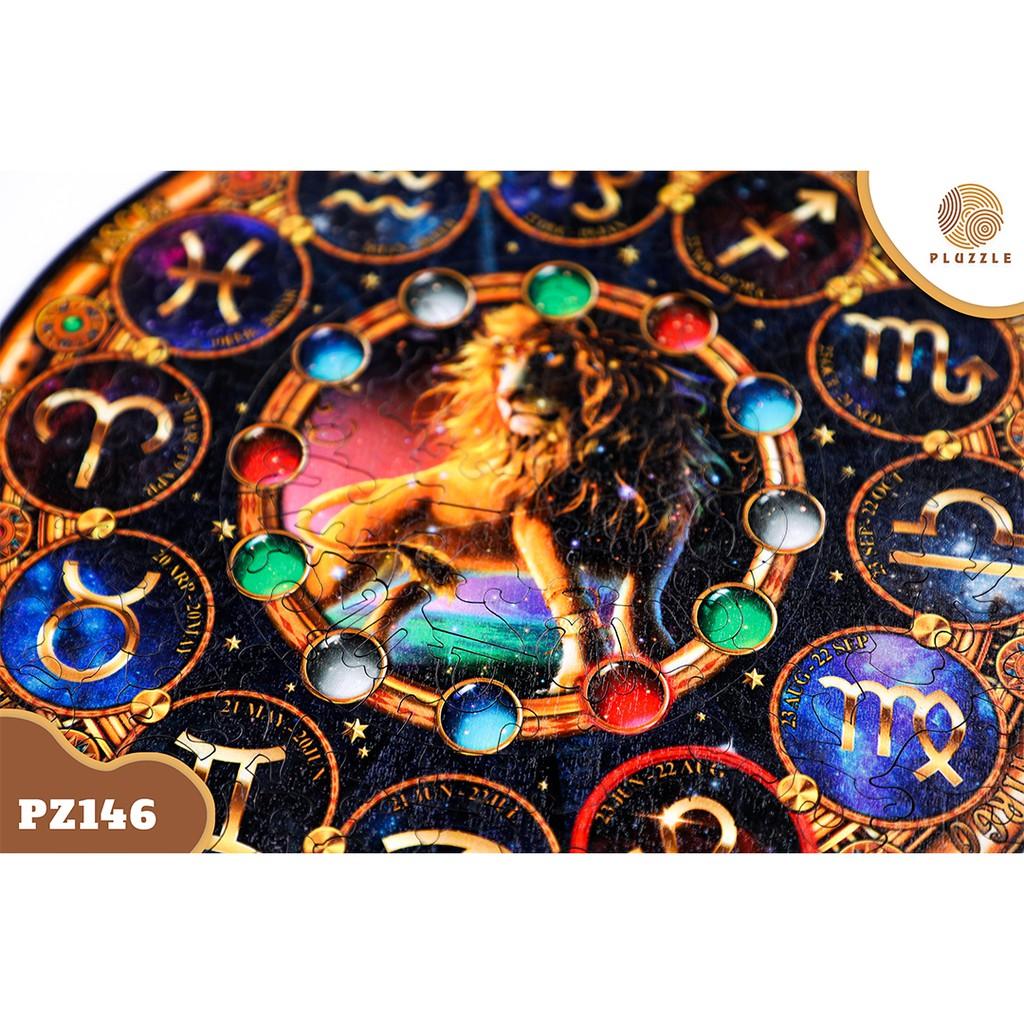 PLUZZLE Bộ xếp hình gỗ thông minh puzzle đồ chơi ghép hình 12 Cung Hoàng Đạo - Cung Sư Tử - PZ146