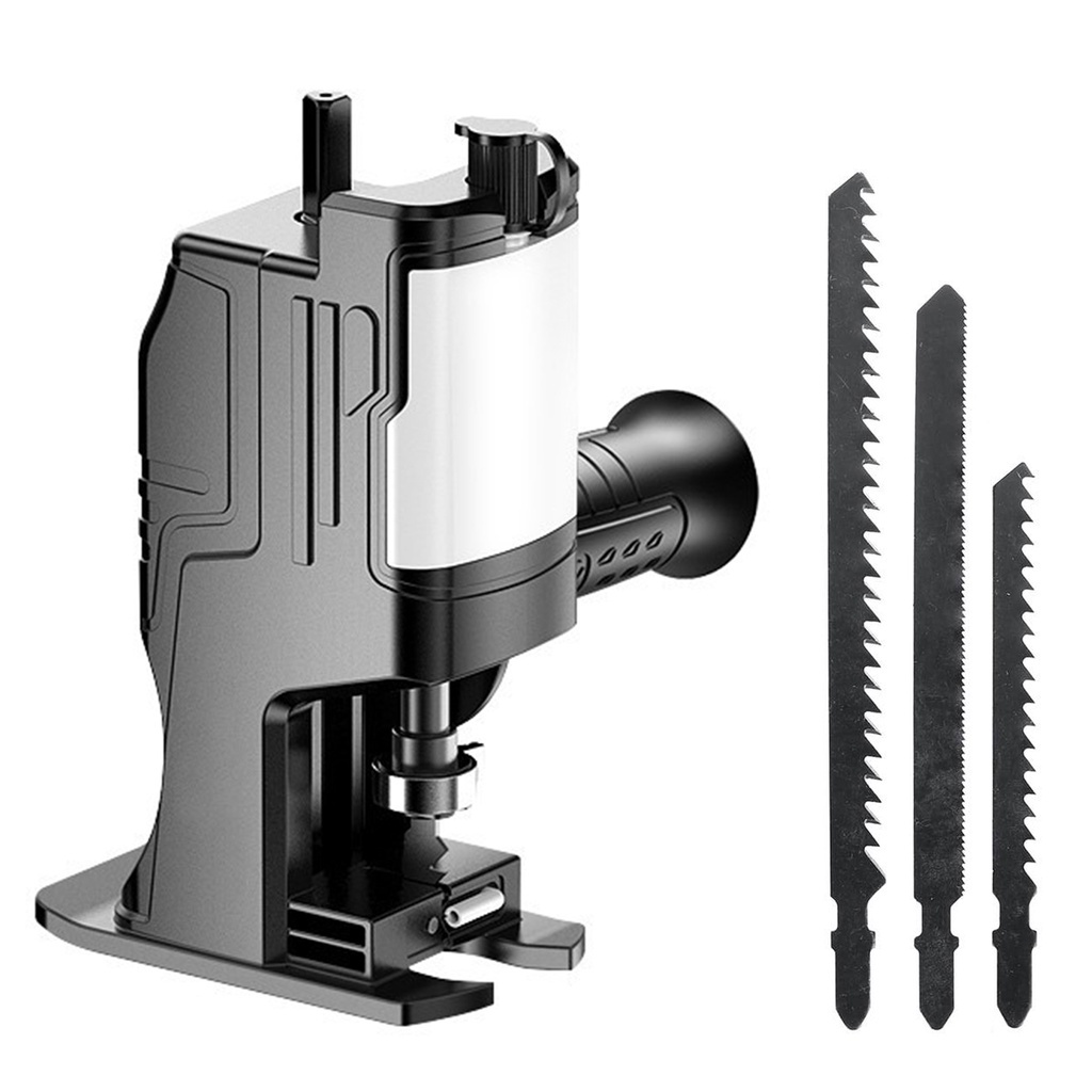 Cưa Gỗ, Cắt Tỉa Vườn Mini Đa Năng, Bộ Chuyển Đổi Cưa Qua Lại, Cưa Điện Sửa Đổi + 3 lưỡi cưa，dùng cưa gỗ