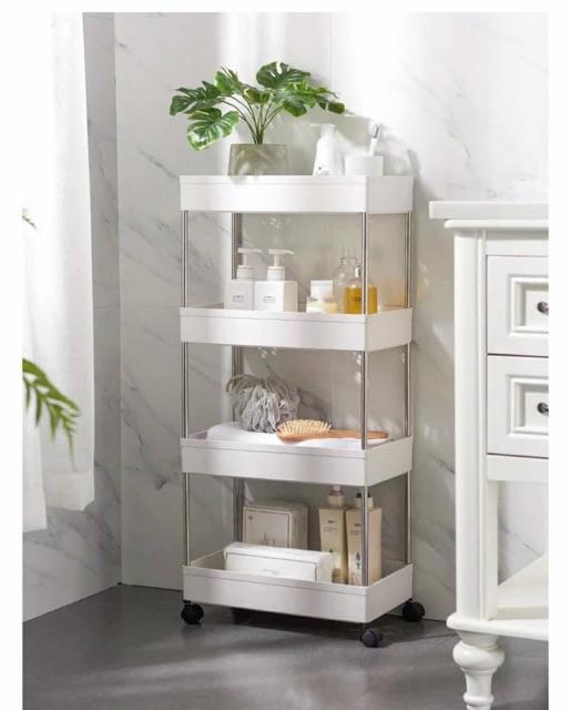 Kệ Di Động Để Đồ Đa Năng 3-4 Tầng Có Bánh Xe Di Chuyển Tiện Lợi mã hàng hot