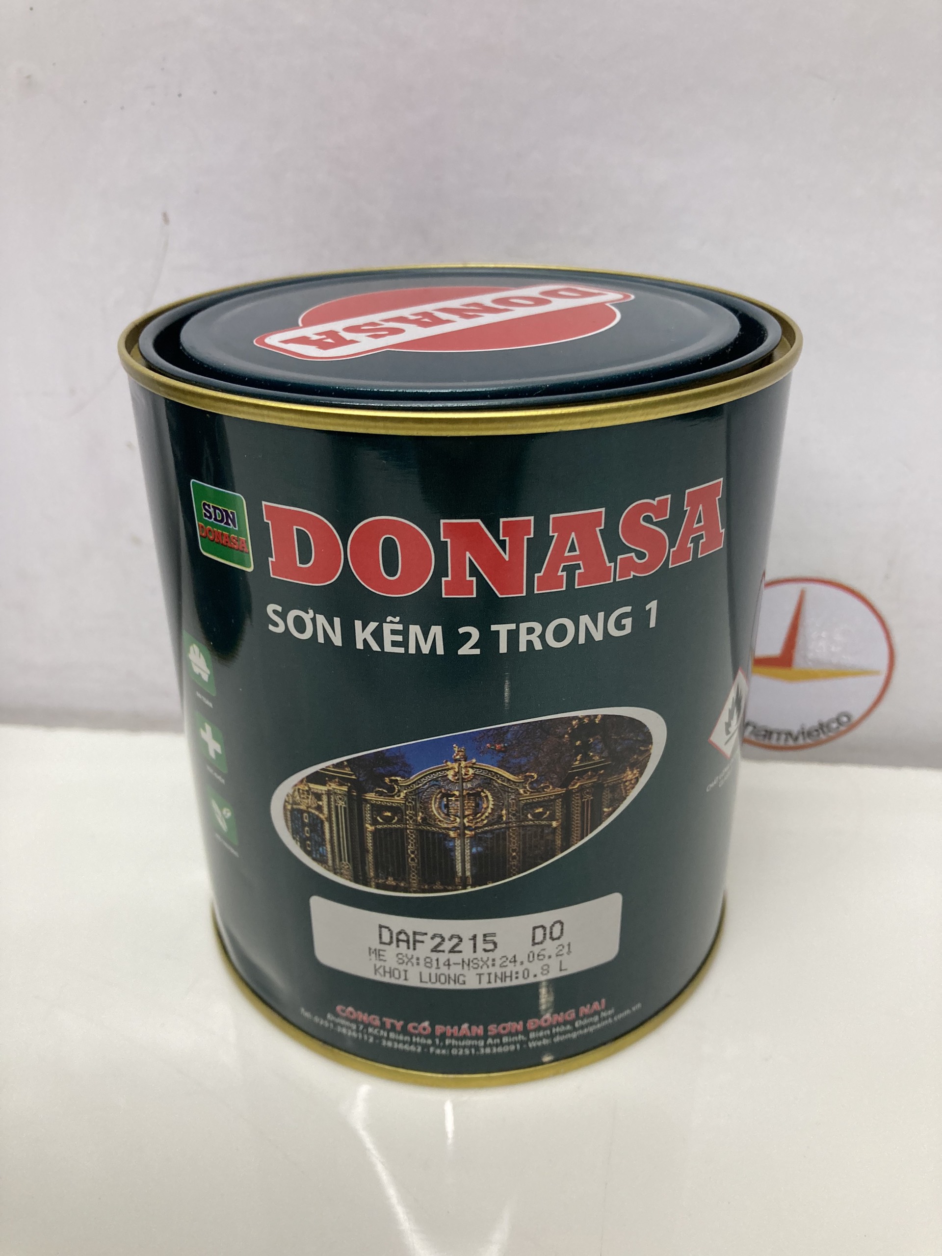 Sơn Sắt Kẽm Donasa  2 trong 1 màu DAF 2215 Xingfa Nâu _ 800ml