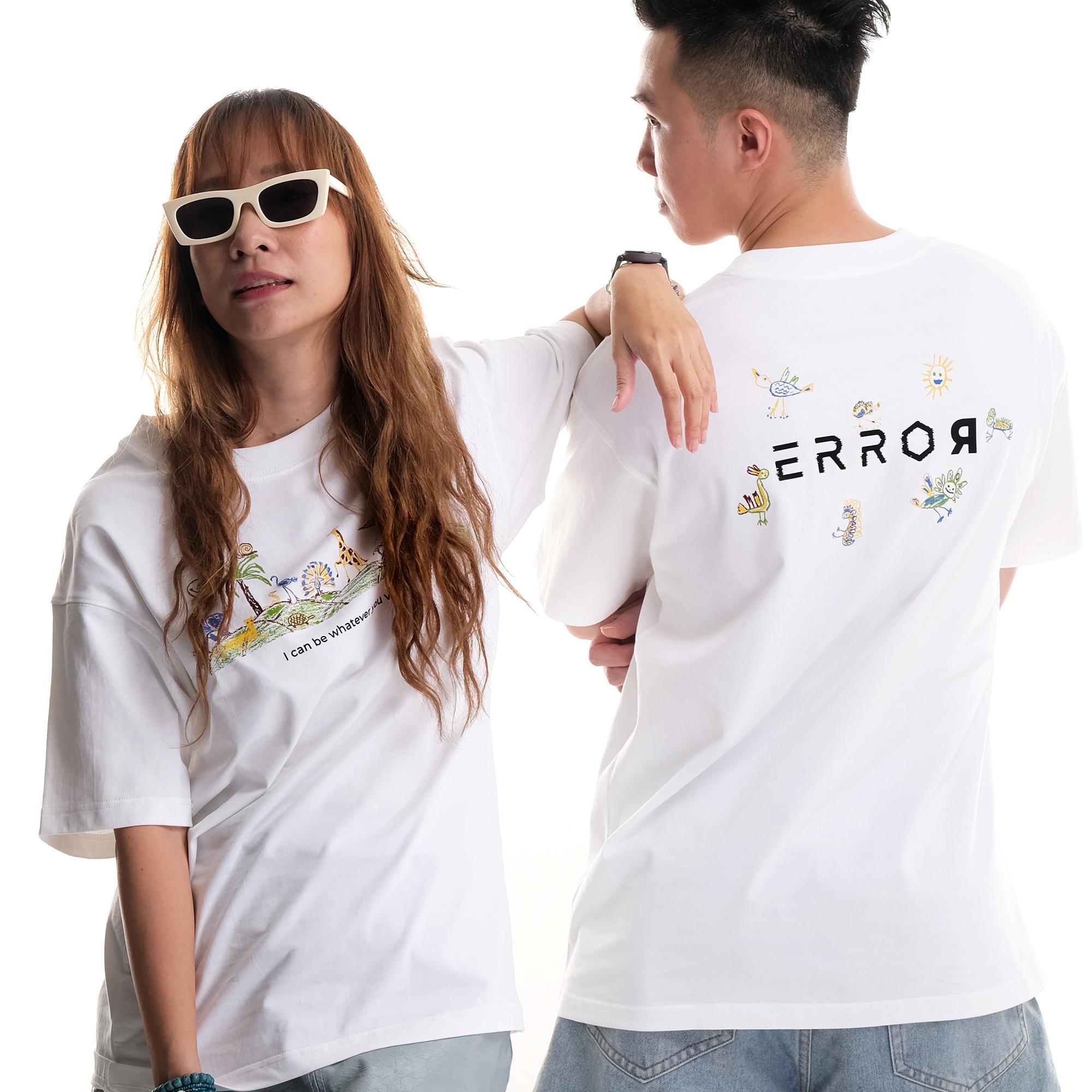 Áo Thun Oversize Nam Nữ Cặp Đôi The Zoo Local Brand Error Cotton Mỹ Tee Basic Màu Trắng Vải Trơn Không Xù Lông Thoải Mái