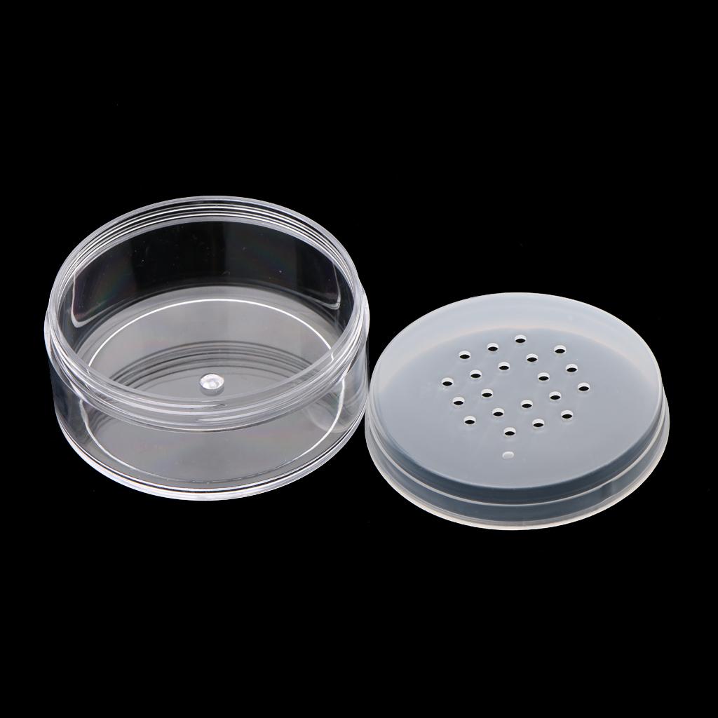 5PCS Empty Loose Powder Blusher Case Storage Sifter Container 50g Portable