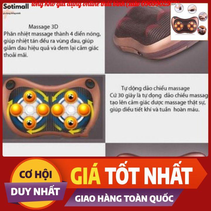 {ảnh thực} Gối Massage Hồng Ngoại 8 Bi,Gối Massage Hồng Ngoại Đa Năng