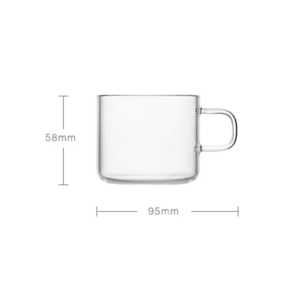 Bộ 2 tách cafe thủy tinh Samaglas F009 (180ml)