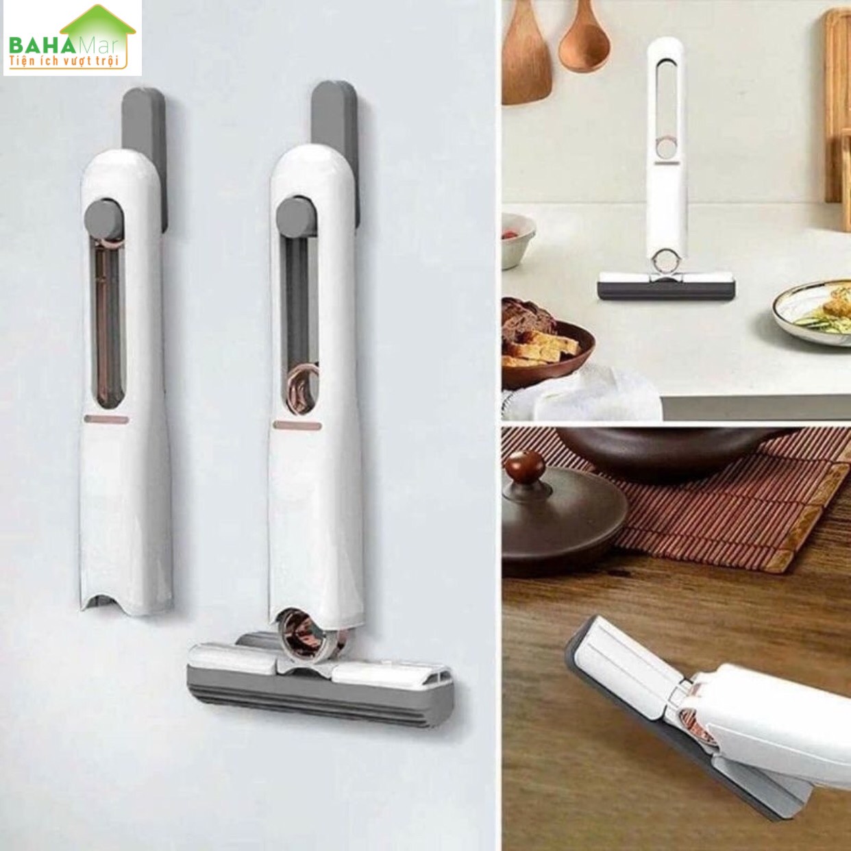 CÂY LAU MINI ĐA NĂNG VÀ THÔNG MINH TỰ VẮT GẤP GỌN SIÊU THẤM HÚT TIỆN DỤNG LAU DỌN "BAHAMAR" Làm sạch mạnh mẽ, có thể lau nhiều loại bề mặt : kính, đá, sàn nhà, sàn bếp, bàn vệ sinh, bàn học...