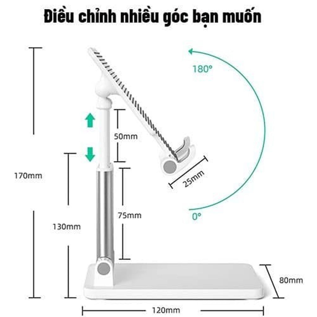 Giá đỡ điện thoại, máy tính bảng để bàn có thể gập gọn, giá kệ điện thoại  Pixlink G201 - Hàng chính hãng / Hàng Nhập Khẩu