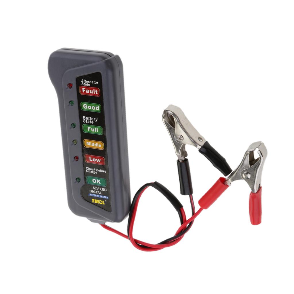 12V LED Car Battery Load Tester Alternator Analyzer Battery State Check