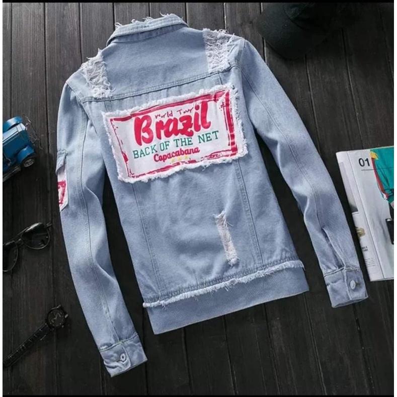 Áo khoác jeans nữ màu xanh Brazil sumisu shop