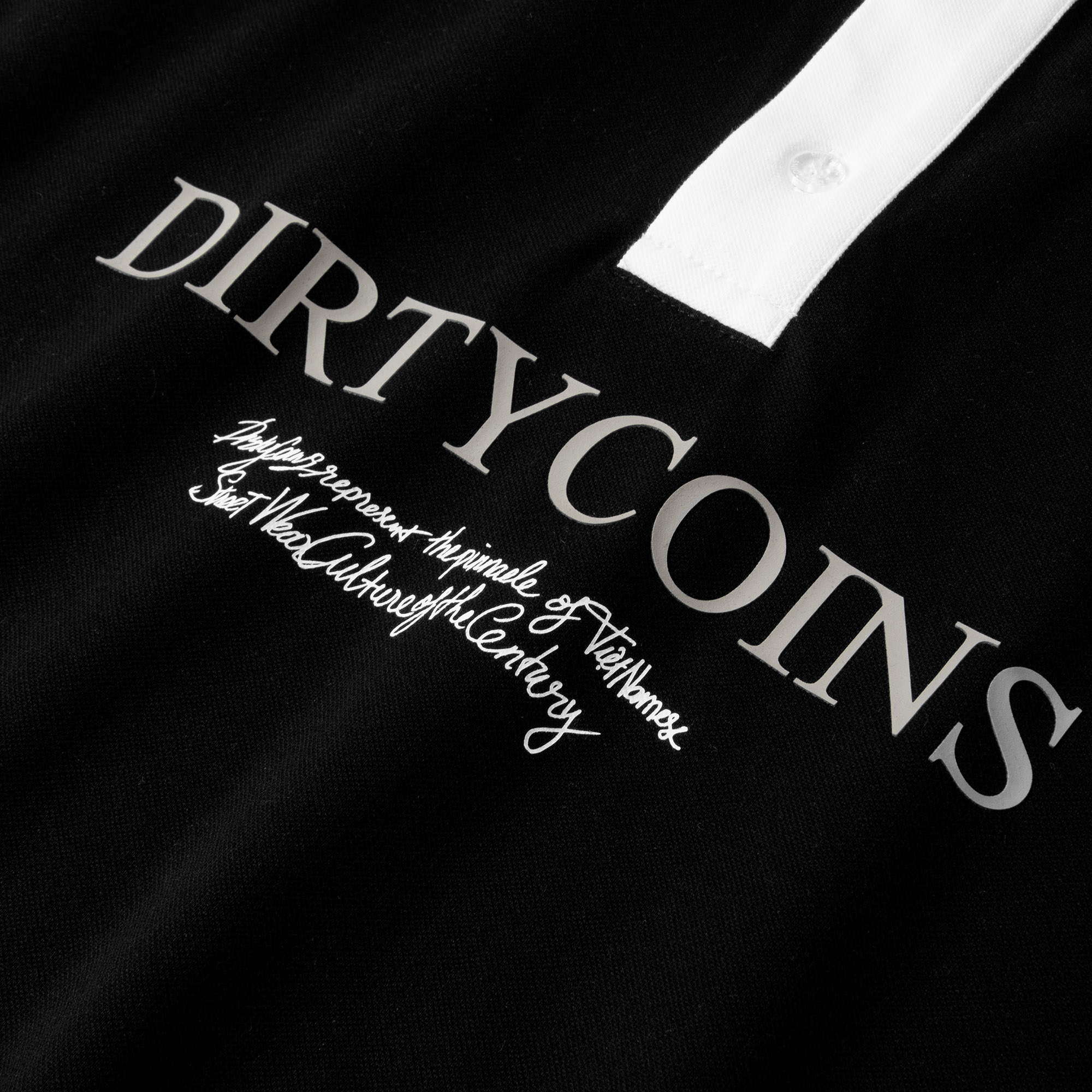 Áp Thun DirtyCoins Culture Polo - Black/Cream