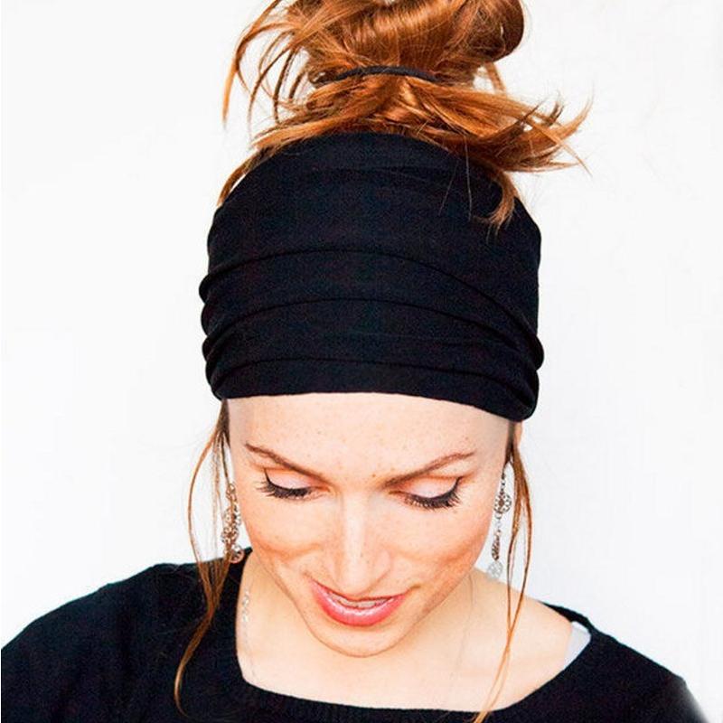 Đèn băng kéo dài thể thao Yoga Gym băng dây đeo Headband dành cho phụ nữ Băng đầu tóc Băng đàn hồi bao bọc Băng bóng rổ thể dục Color: light grey