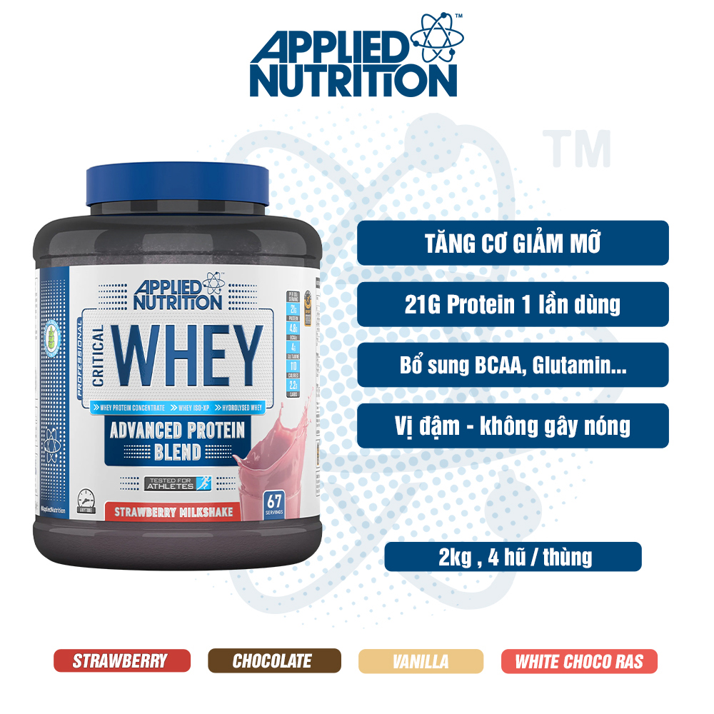 Thực Phẩm Bổ Sung Applied Nutrition Critical Whey Protein 150g | Hỗ Trợ Phục Hồi và Xây Dựng Cơ Bắp