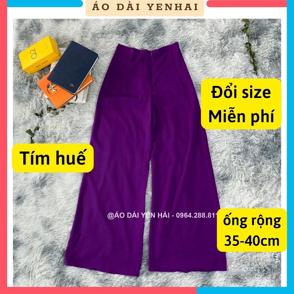 Quần lụa áo dài mặc với áo dài cách tân truyền thống chất lụa tây thi