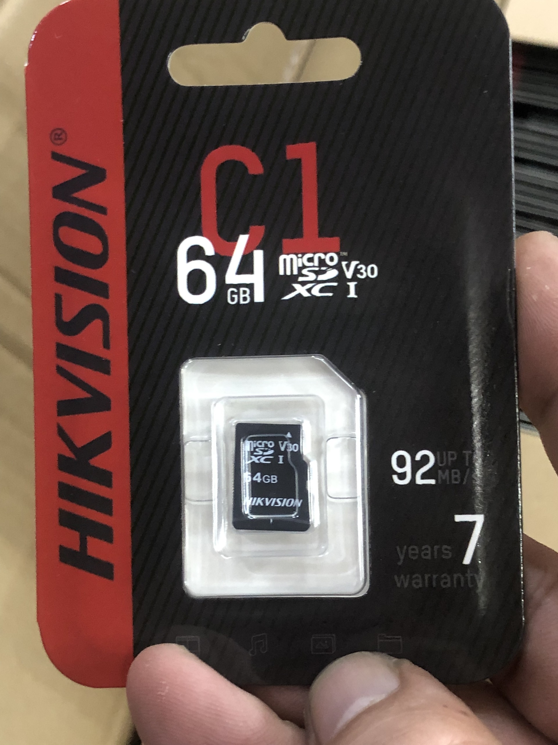 Thẻ nhớ HIKVISION 64GB microSD HS-TF-C1(STD)/64G class 10, up to 92mb/s, chuyên camera wifi, điện thoại - Hàng chính hãng bảo hành 7 năm