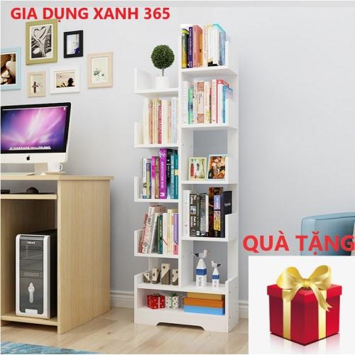 Kệ sách hình cây 11 tầng - giá sách bằng gỗ cao cấp thiết kế hình cây sương rồng độc đáo phù hợp mọi không gian