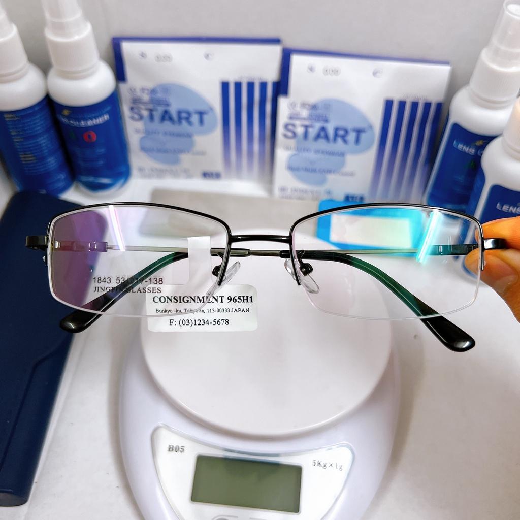 Gọng kính KT0367UNIQUI  siêu dẻo gọng thể thao nửa viền cao cấp nam nữ màu Đen black