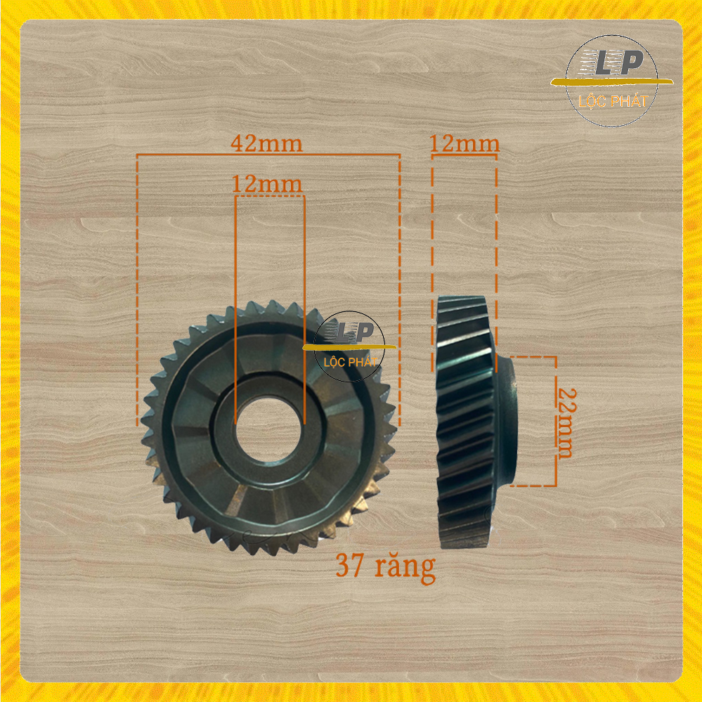 Nhông bánh răng máy khoan cho Maktec MT60, MT606, MT603, MT817, và cho Makita M8103B 37 răng 11.5x42.5x10mm