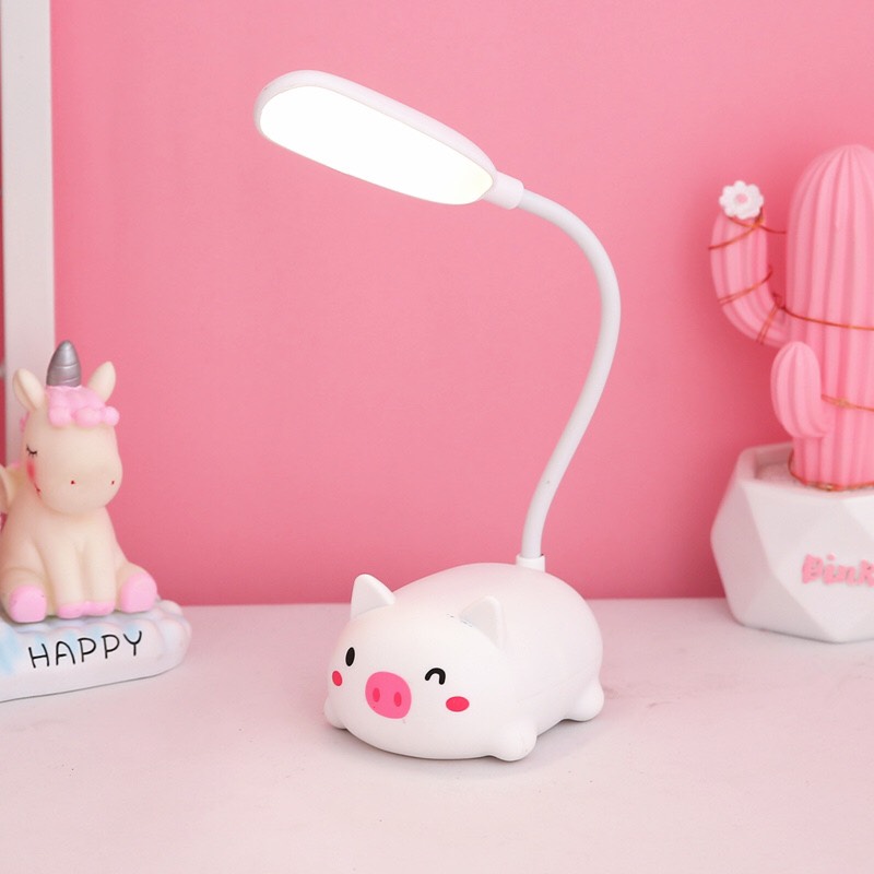 Bộ Đèn Led Để Bàn Mini Có Thể Gập Xoay 360 Độ Hình Thú - Tặng 1 cột tóc quả bơ