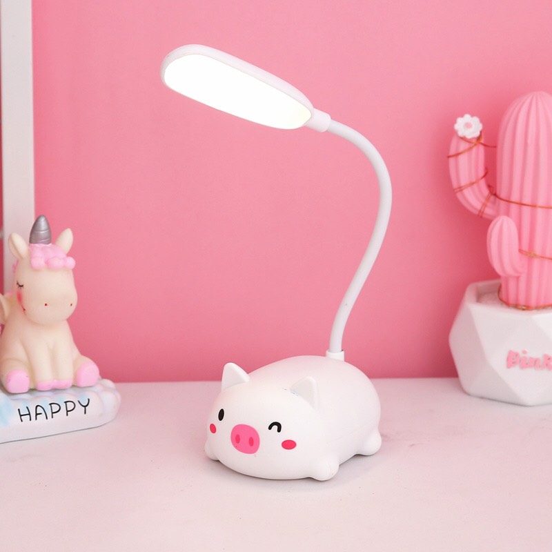 Bộ Đèn Led Để Bàn Mini Có Thể Gập Xoay 360 Độ Hình Thú ( Giao hình ngẫu nhiên ) - Tặng 1 cột tóc quả bơ