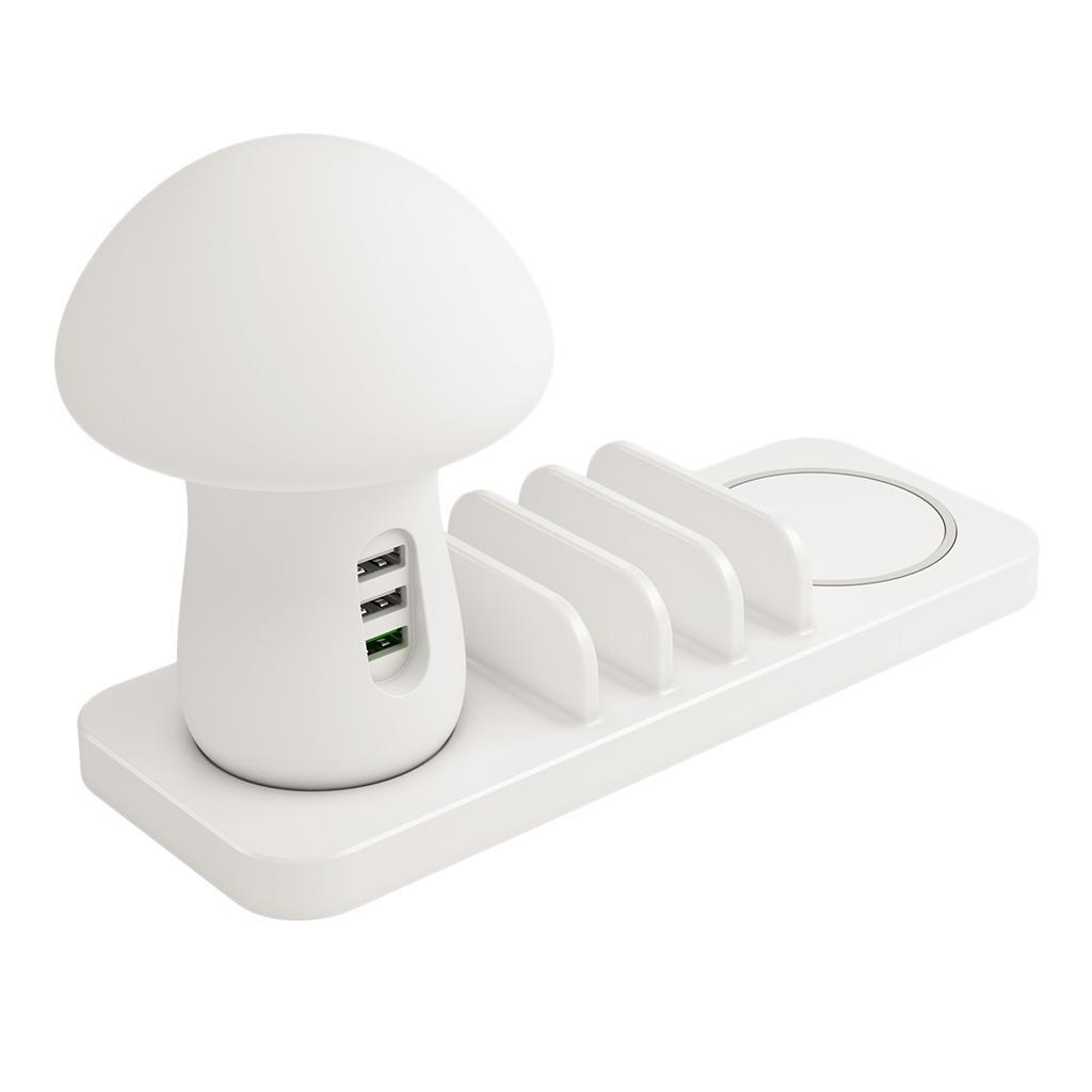3 USB Multi Port Charger Quick Charging Station Dock -White EU