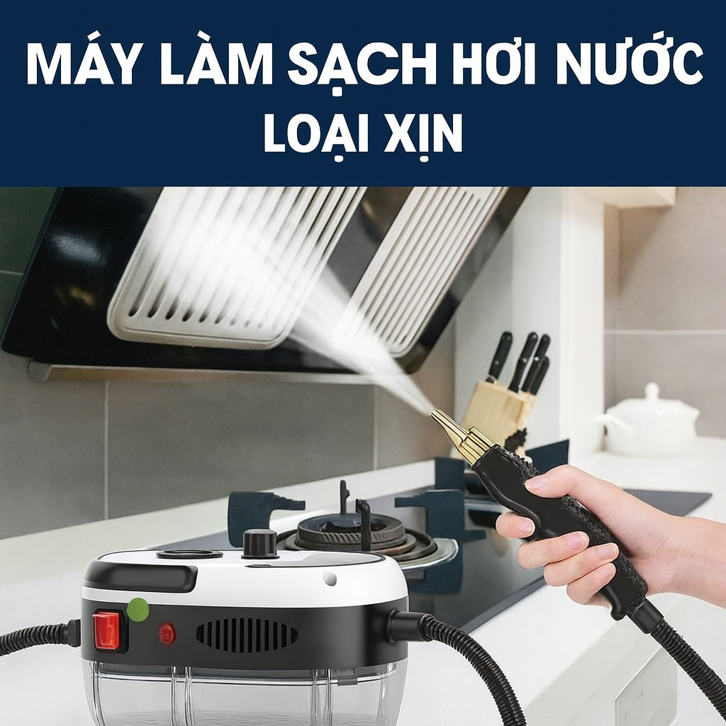 Máy Làm Sạch Động Cơ Ô Tô Bằng Hơi Nước – Dùng Cho Nội Thất, Bếp, Cửa Kính Gia Đình