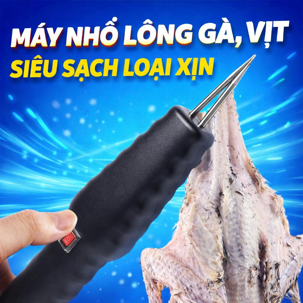 Máy Nhổ Lông Gia Cầm Cầm Tay Tích Điện – Động Cơ Kép Khỏe, Hàng Xịn Có Sạc, đồng hồ treo tươpngf