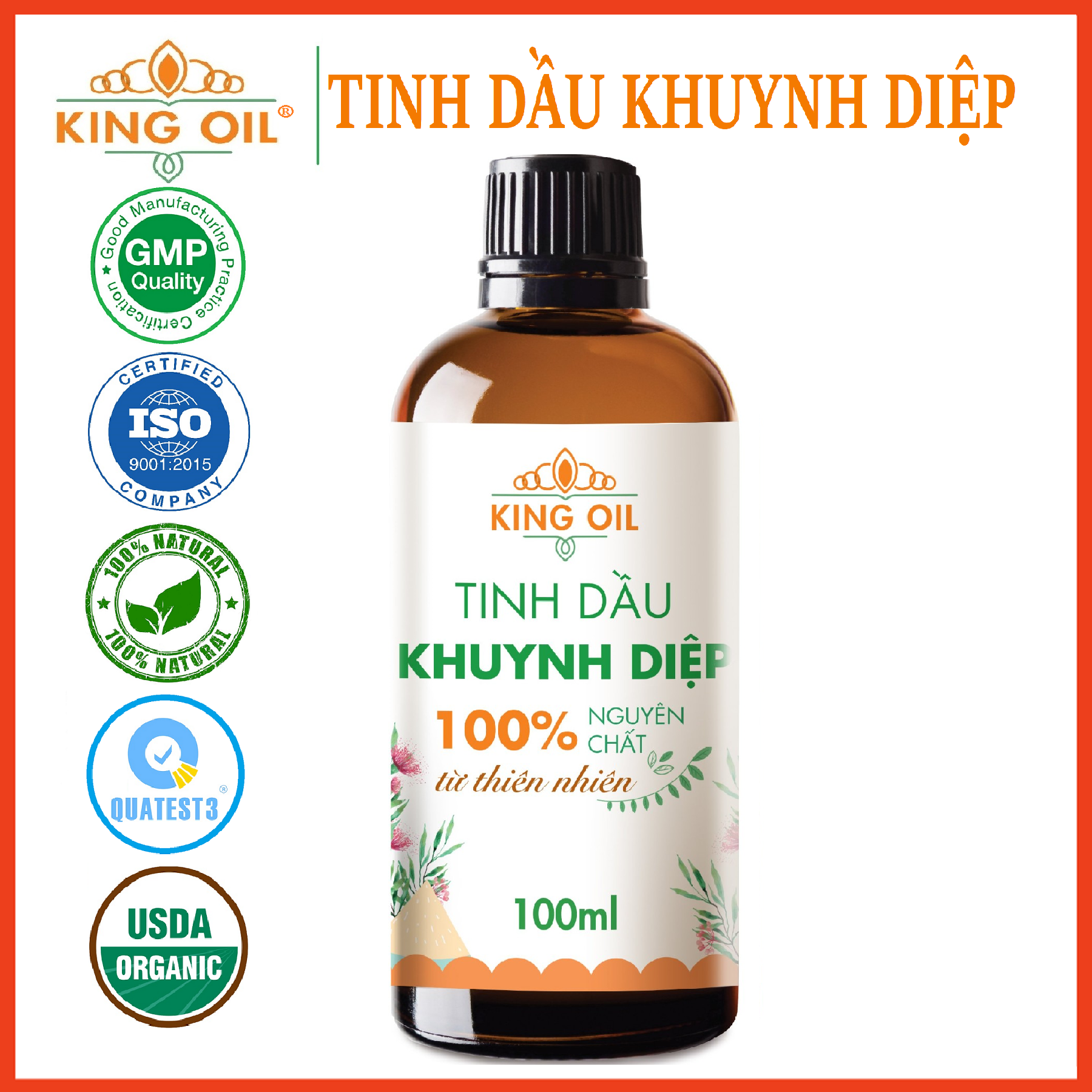 Tinh dầu Khuynh Diệp nguyên chất hữu cơ từ thiên nhiên - KingOil