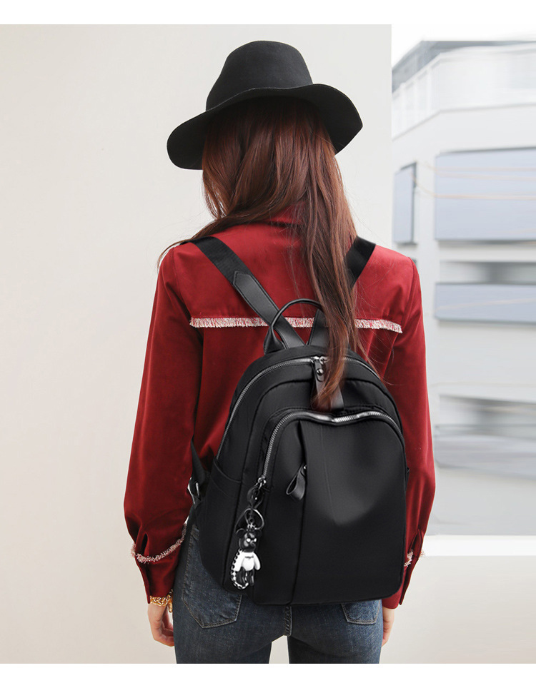 Balo Nữ Thời Trang Balo Vải Oxford Cao Cấp Đi Làm Cặp Học Sinh Chống Thấm Nước Kèm Móc Khóa Phong Cách Hàn Quốc