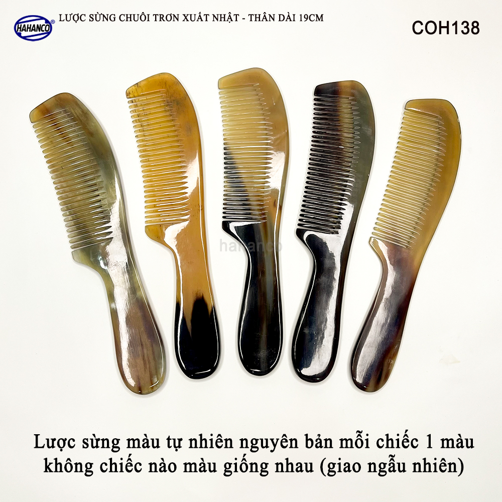 Lược sừng Thân dài thon gọn rất đẹp COH138 - Lược sừng xuất Nhật - Chăm sóc tóc