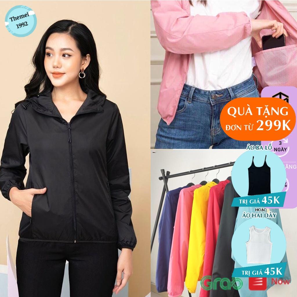 Áo khoác gió THE MEI 1992 cao cấp - áo gió nữ 2 lớp lót chất gió tráng bạc, chống nước,chống gió, ngăn tia 2022