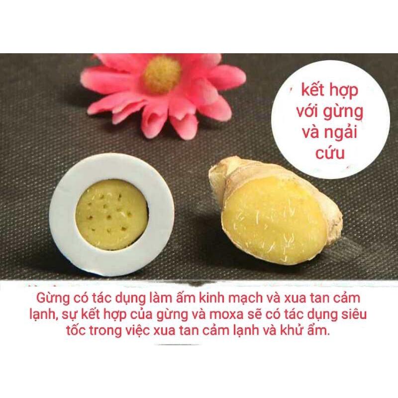 50 Điếu Ngải Dán, Nhang Ngải Cứu Hộp 50 Điếu Kèm Đế dán 7mm, 10mm Spa Dưỡng Sinh, cứu ấm huyệt  đạo