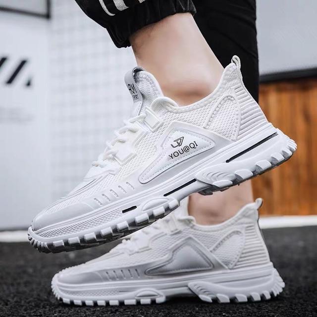 Giày Sneaker Nam Hàn Quốc - Màu Full Trắng Siêu Đẹp