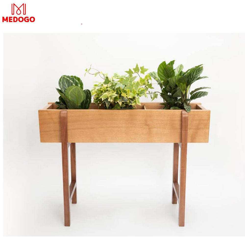 Chậu gỗ trồng cây Medogo, hoa, kệ trồng cây ban công-01