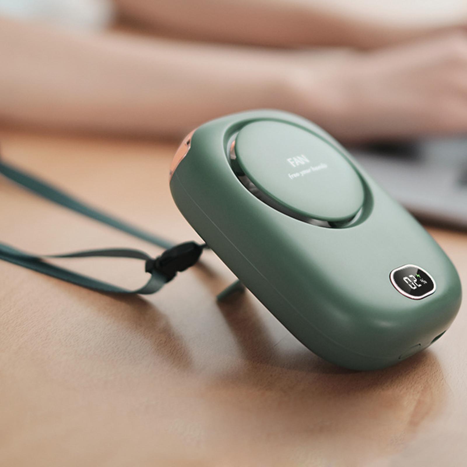 2 Set Mini Neck Fan Portable Personal Cooling Fan USB Rechargable