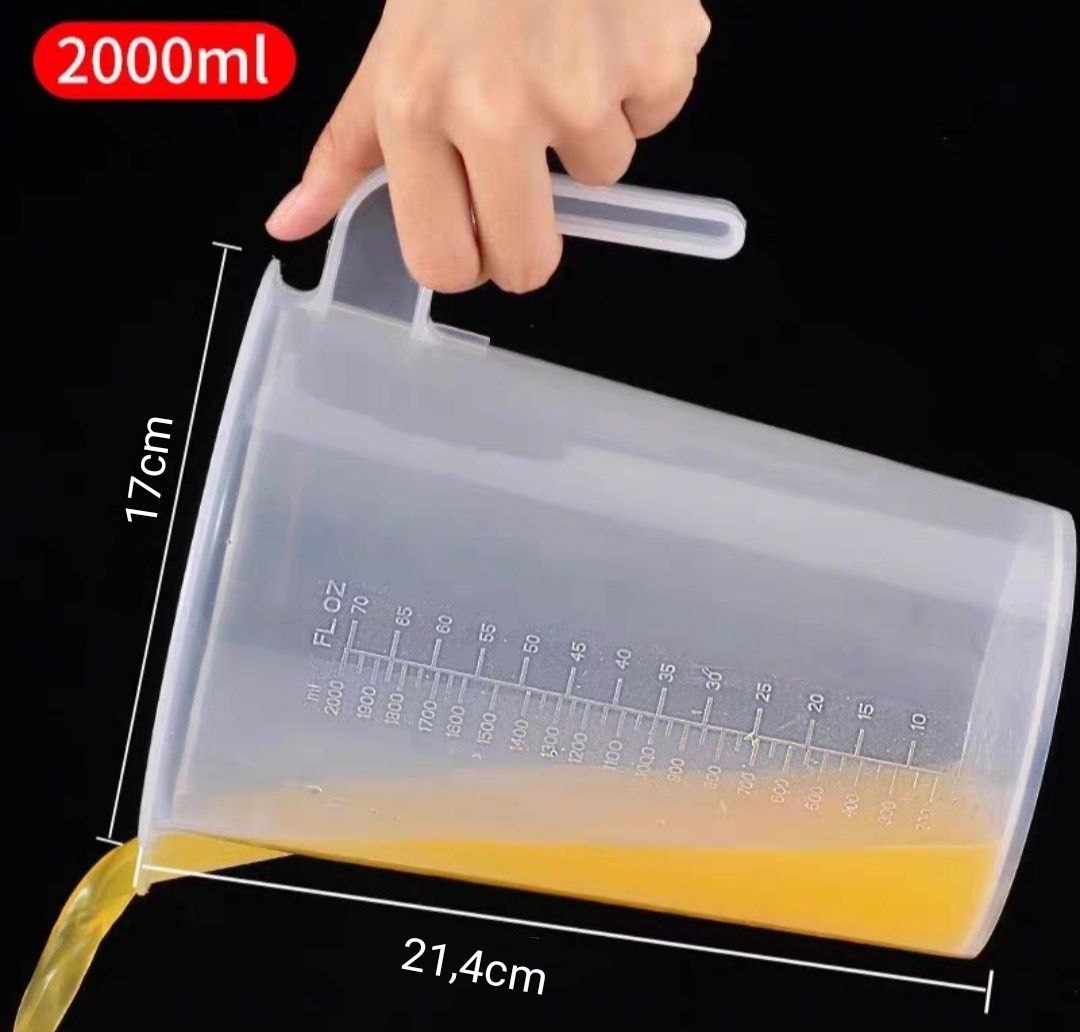 Bộ 2 ca đông có vạch chia 2 lít nhựa dày chịu lực chịu nhiệt