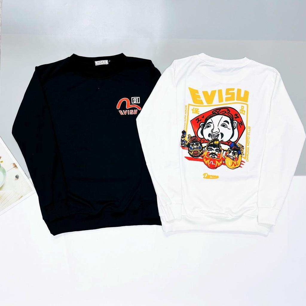 {HOT MỚI} ÁO KHOÁC NỈ SWEATER EVISU DARUMA XỊN XÒ HOTTREND THỜI TRANG NAM 1986