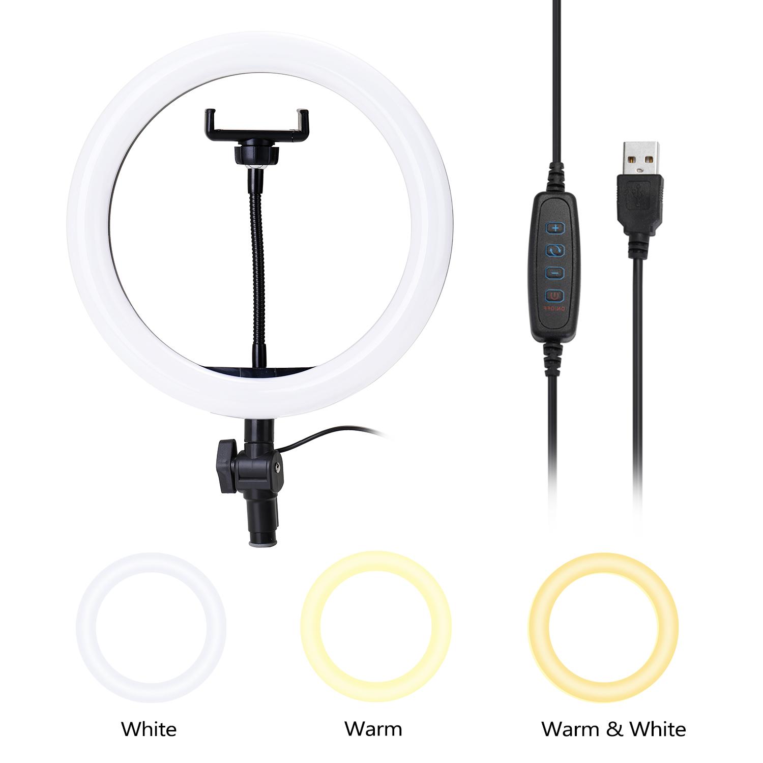 Đèn LED tự sướng tròn 10 '' có thể điều chỉnh độ sáng
