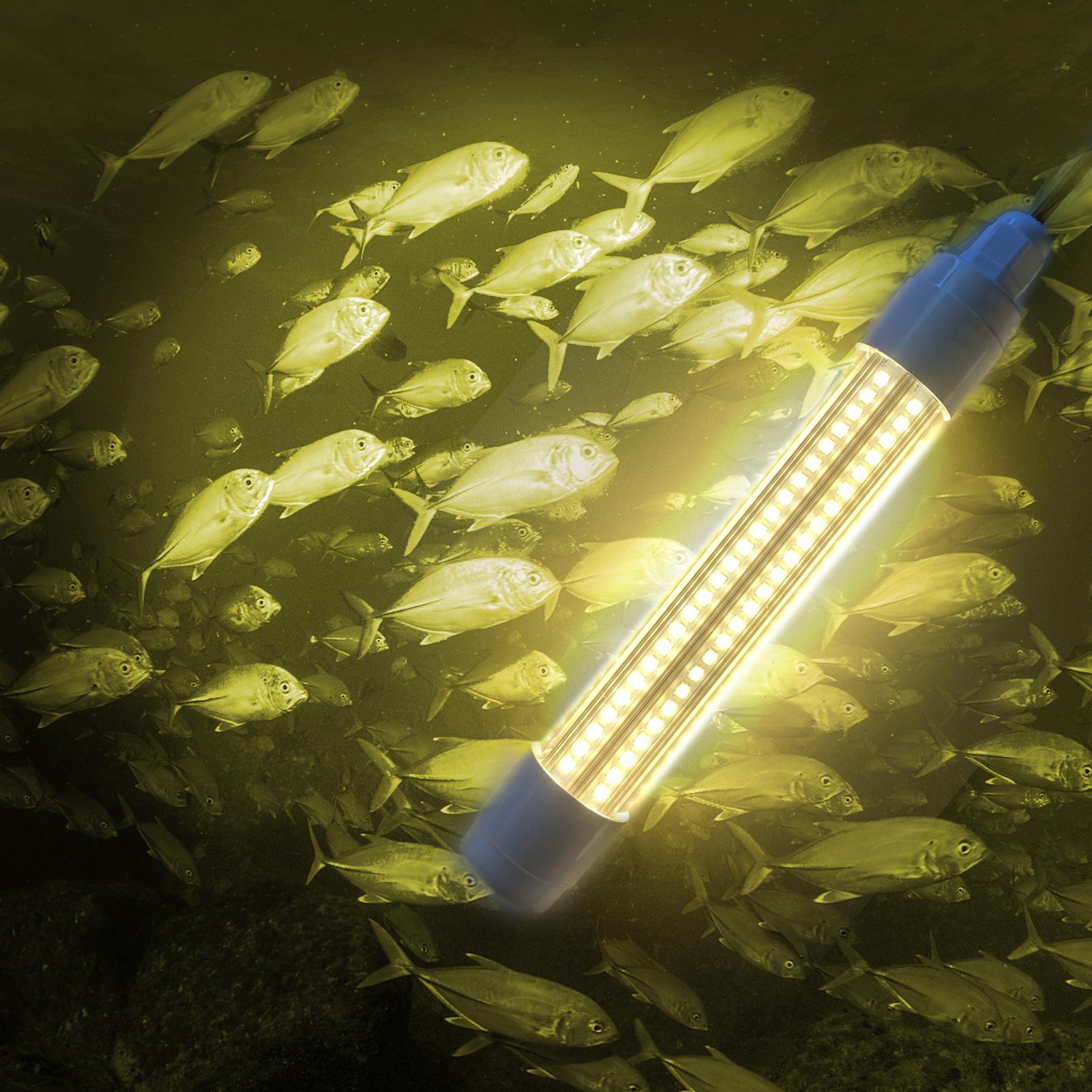 144 LED Submersible Fishing Light Underwater Fish Finder Lamp Night Fishing Lure Bait Light Fish Attracting Light